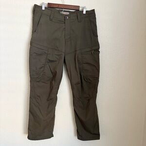 5.11 Tactical Green Cargo Pants Mens Size 36 Polyester Cotton Stretch Outdoor
